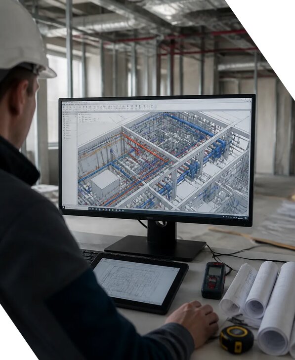 Создание BIM модели инженерных сетей для объектов в Кашире